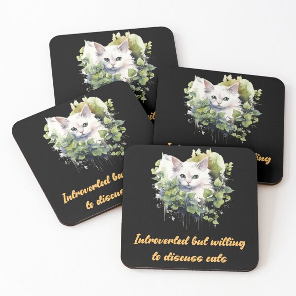 Item preview, Introverted but willing to discuss cats designed and sold by Dominika Bednarska.