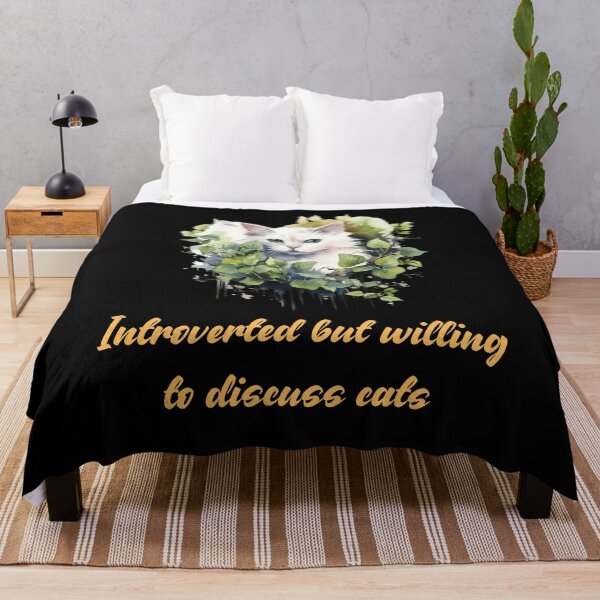 Item preview, Introverted but willing to discuss cats designed and sold by Dominika Bednarska.