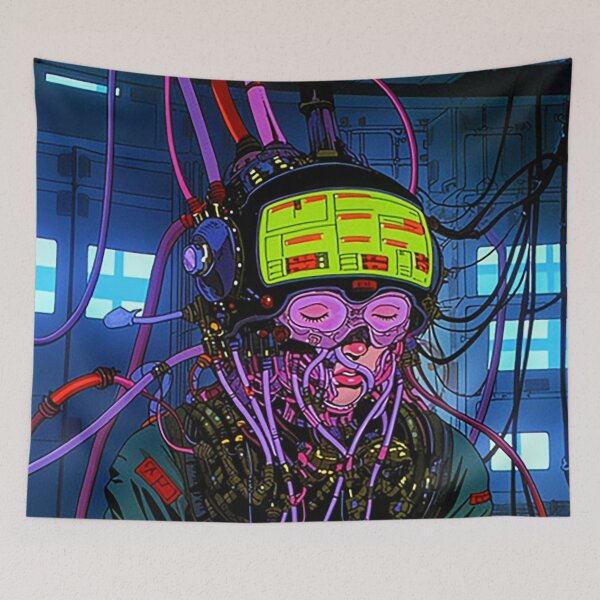 Item preview, Anime Futuristic Cyberpunk AI Headset Woman designed and sold by blunterorca.