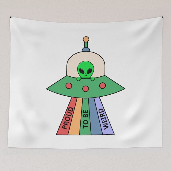 Item preview, PROUD TO BE WEIRD// STAY WEIRD ALIEN FLYING SAUCER // ALIENS EXIST // ALIENS ARE REAL designed and sold by chatzous.