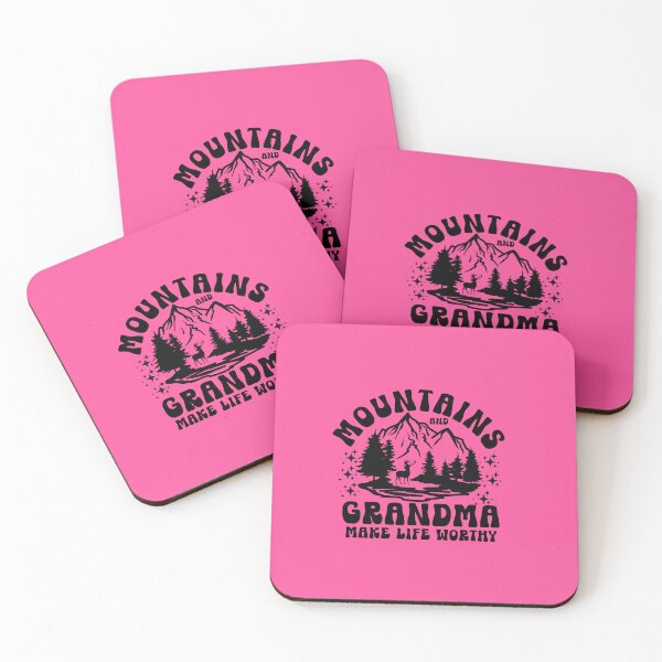 Item preview, Mountains and Grandma Make Life Worthy Typography Quote designed and sold by thedazzlingmonk.