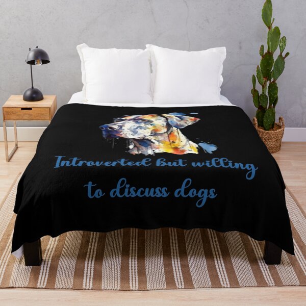 Item preview, Introverted But Willing To Discuss dogs designed and sold by Dominika Bednarska.