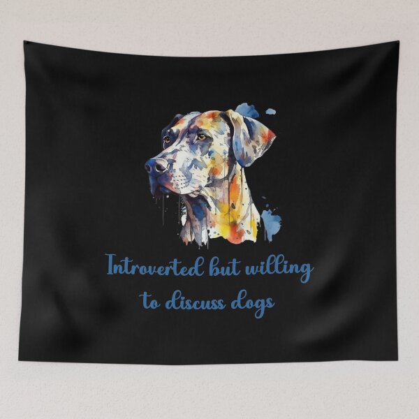Item preview, Introverted But Willing To Discuss dogs designed and sold by Dominika Bednarska.