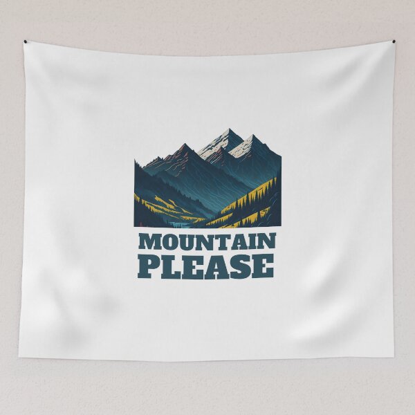 Item preview, Mountain please adventure with bold typography designed and sold by Be-Adventurous.