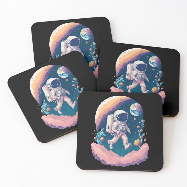 Item preview, Lunar Journey - Astronaut Walking on the Moon with Earth in Background designed and sold by kanjxtan.
