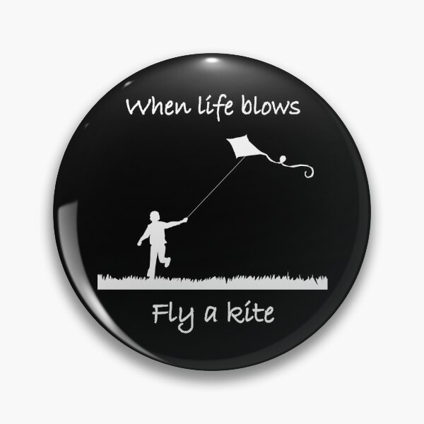 Item preview, When life blows fly a kite (dark background) designed and sold by Jeeb-Arts.