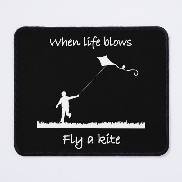 Item preview, When life blows fly a kite (dark background) designed and sold by Jeeb-Arts.