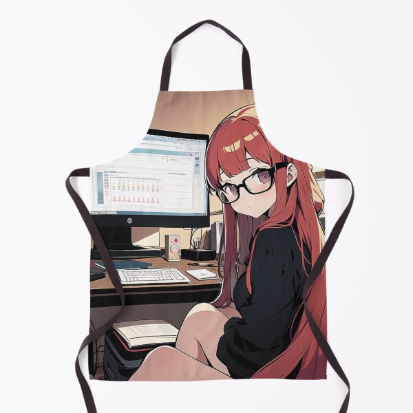 Item preview, Cute Anime Glasses Girl designed and sold by LudoBBentley.