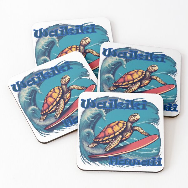 Item preview, Waikiki Surfing Turtle designed and sold by Uncle-Hawaii.