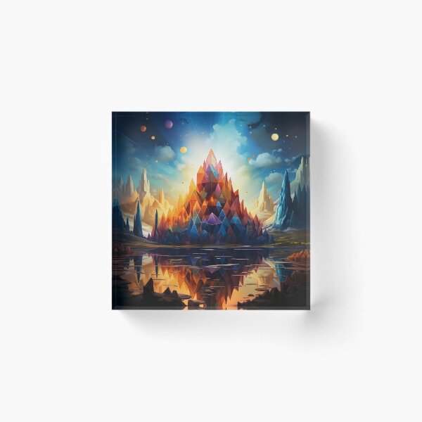 Item preview, Crystals and Prisms Landscape designed and sold by Maxouniverse.