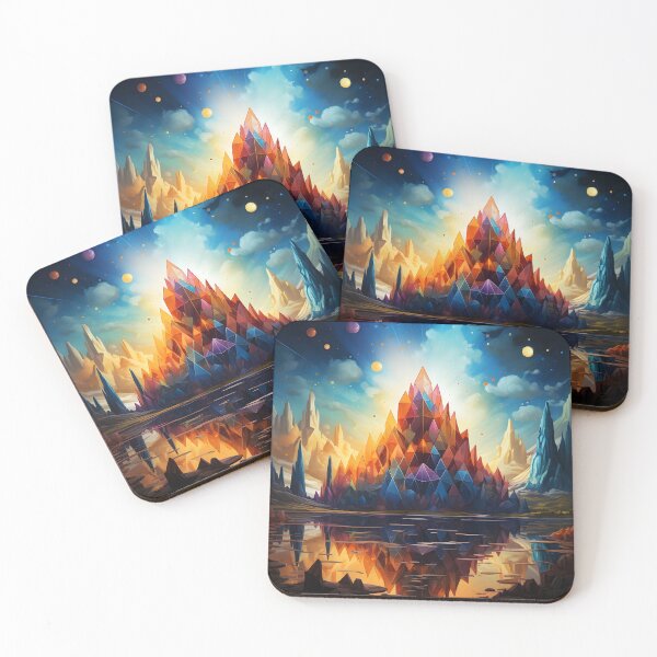 Item preview, Crystals and Prisms Landscape designed and sold by Maxouniverse.