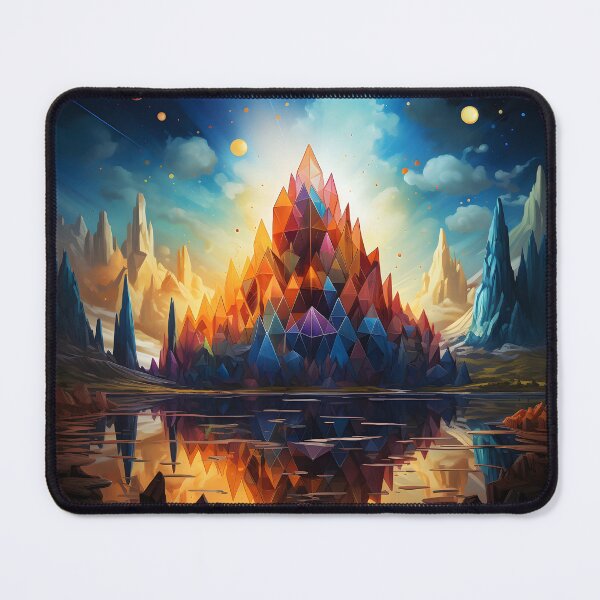 Item preview, Crystals and Prisms Landscape designed and sold by Maxouniverse.
