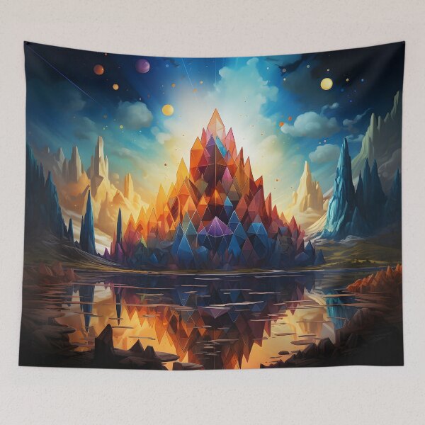 Item preview, Crystals and Prisms Landscape designed and sold by Maxouniverse.