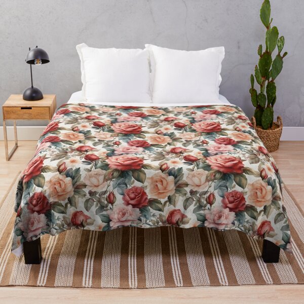Item preview, Watercolor Soft Pastel Colors Rose Pattern designed and sold by PixelPop1.