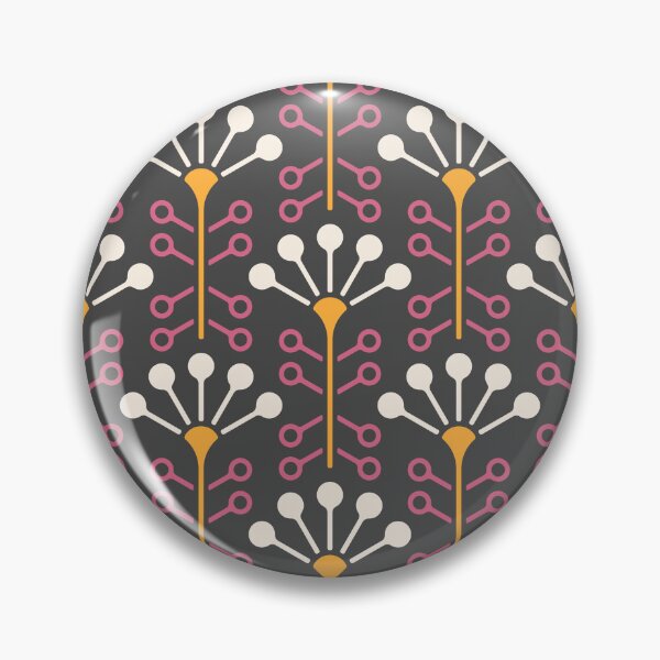 Item preview, KF 0070 D - Retro Vintage Dandelion Flower Minimalist 70s Modern Geometric Floral Pattern designed and sold by KhakiFinch.