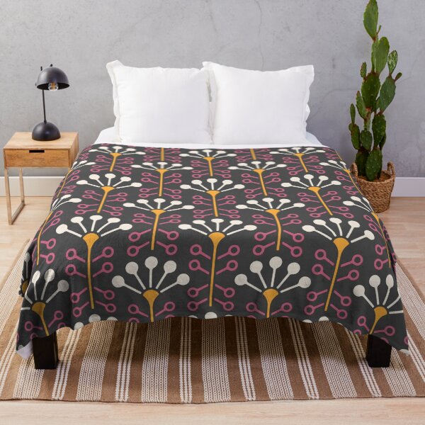 Item preview, KF 0070 D - Retro Vintage Dandelion Flower Minimalist 70s Modern Geometric Floral Pattern designed and sold by KhakiFinch.