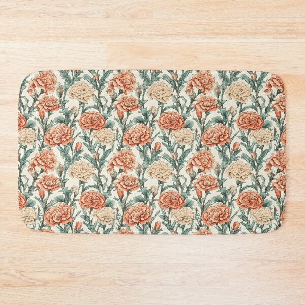 Item preview, Watercolor Soft Pastel Colors Carnation Gillyflower Pattern designed and sold by PixelPop1.
