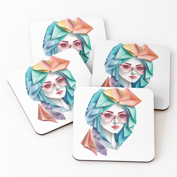 Item preview, beautiful girl origami , watercolor designed and sold by DeluxBee.