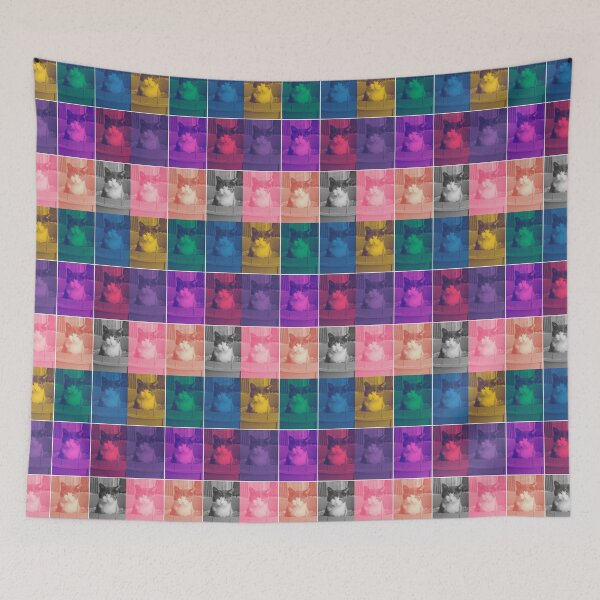 Item preview, colorful grumpy cat is watching you designed and sold by tonimata.