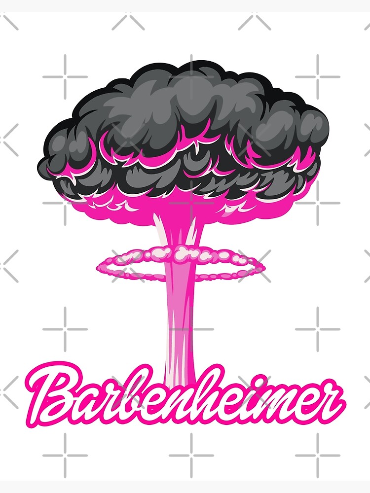 Barbie And Oppenheimer The Battle Split Art Barbenheimer Canvas