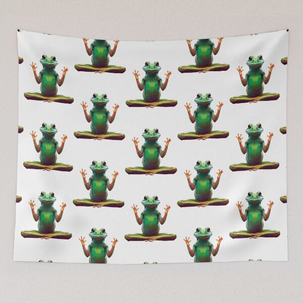 Item preview, Yoga frog warrior pose                   (17) designed and sold by KeishaScarletas.