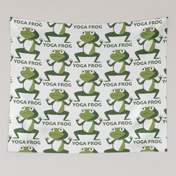 Item preview, yoga frog warrior pose                  (16) designed and sold by KeishaScarletas.