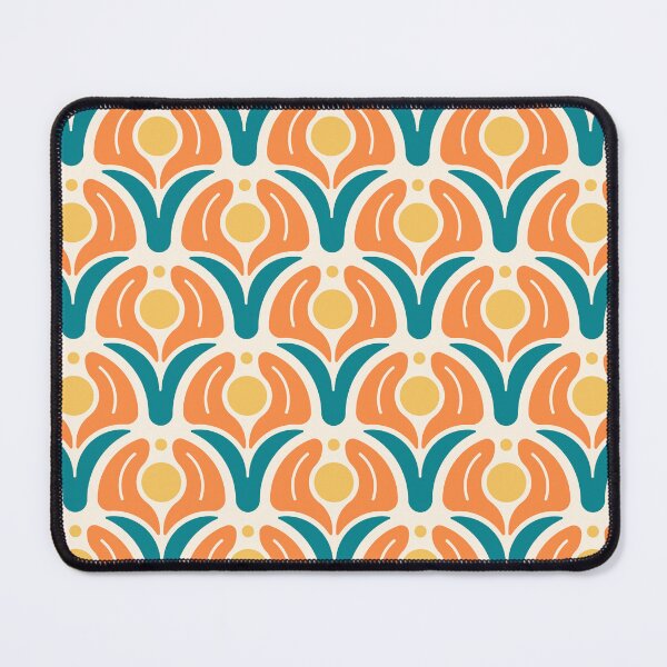 Item preview, KF 0073 F - Retro Vintage Flower 70s Modern Geometric Floral Pattern designed and sold by KhakiFinch.