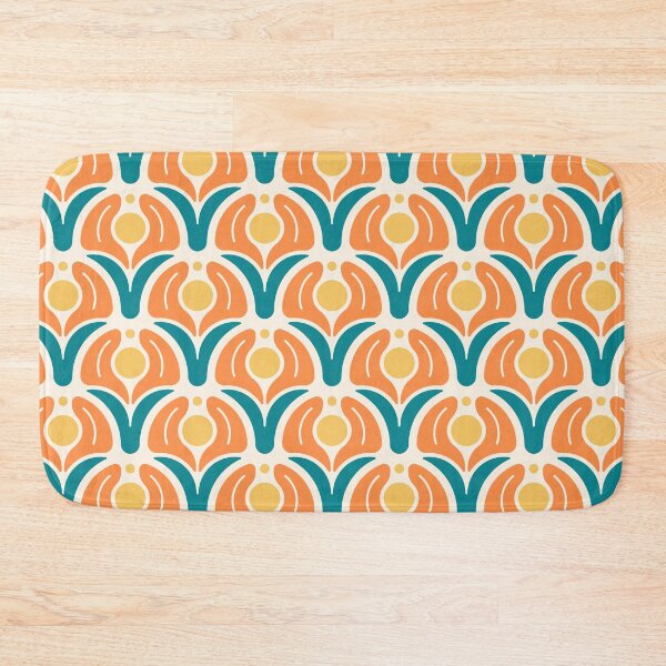 Item preview, KF 0073 F - Retro Vintage Flower 70s Modern Geometric Floral Pattern designed and sold by KhakiFinch.