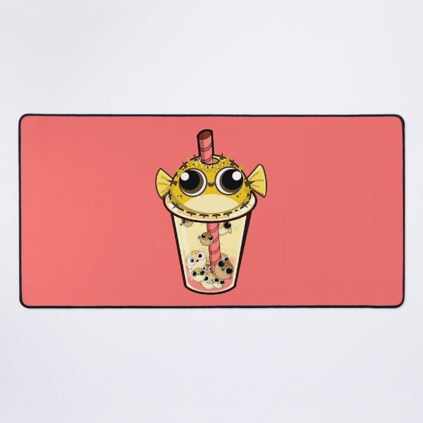 Item preview, “Blowba Tea” Cute Pufferfish (Coral) designed and sold by octopuscafe.
