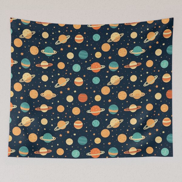 Item preview, Cosmic Constellation: Seamless Planets Pattern designed and sold by EVA4designs.