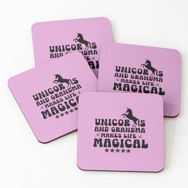 Item preview, Unicorns and Grandma Make Life Magical Retro Typography Quote designed and sold by thedazzlingmonk.