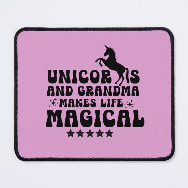 Item preview, Unicorns and Grandma Make Life Magical Retro Typography Quote designed and sold by thedazzlingmonk.