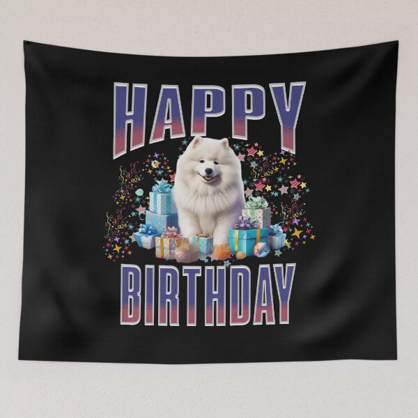 Item preview, Samoyed: Happy Birthday designed and sold by Vindbult.