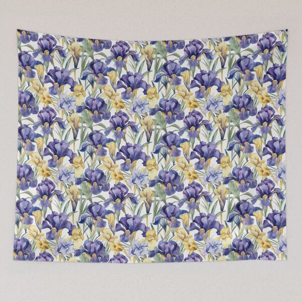 Item preview, Watercolor Soft Pastel Colors Fleur-De-Lis Iris Flowers Pattern designed and sold by PixelPop1.