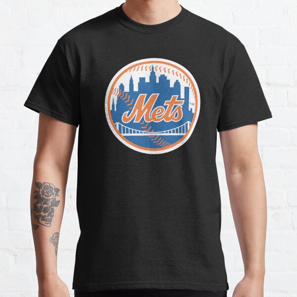 NY Mets Mets Blue Skyline Long Sleeve V-Neck