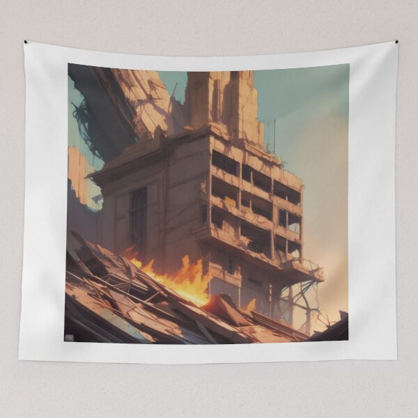 Item preview, The top floor of a burning building designed and sold by ac-virtualshop.