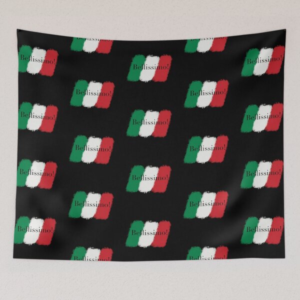 Item preview, Bellissimo (Beautiful) simple Italian designer logo with Italian flag colours designed and sold by GeoffBeattie.