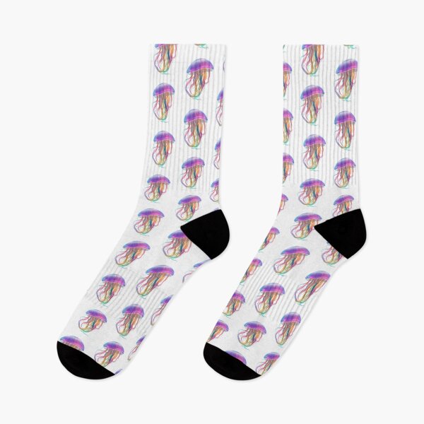 Item preview, rainbow jellyfish in the blue sea designed and sold by jkrphoto.