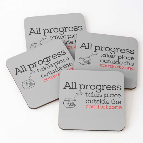 Item preview, All progress takes place outside the comfort zone designed and sold by tinytwist.
