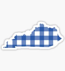 Kentucky Gingham Large Sticker