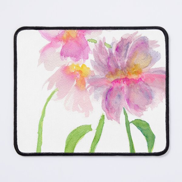 Item preview, Pink peony flowers original watercolor painting designed and sold by AnissaF.