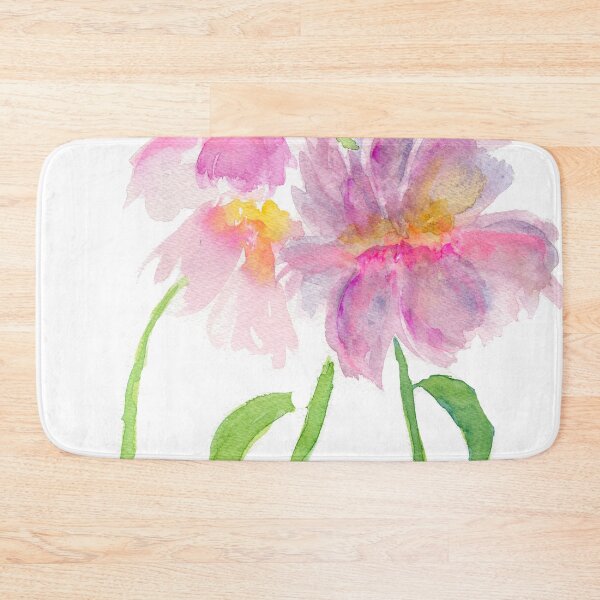 Item preview, Pink peony flowers original watercolor painting designed and sold by AnissaF.