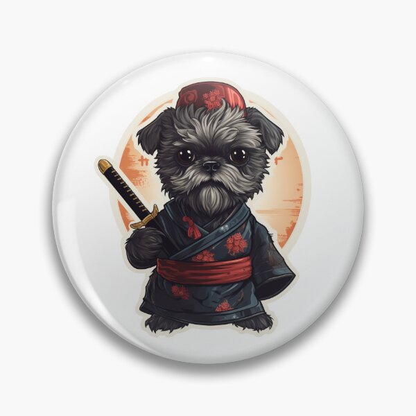 Item preview, Japanese Theme Affenpinscher Sticker  designed and sold by Creative-Clings.