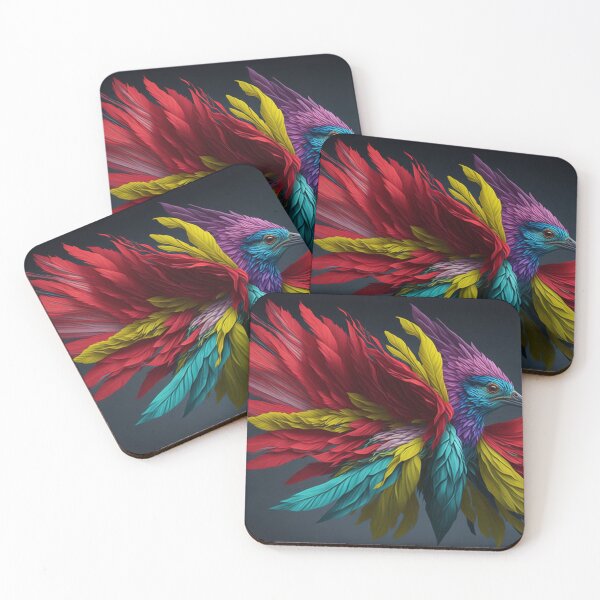Aperçu de l'œuvre Oiseau Plume Coloré créée et vendue par digitallyyour.