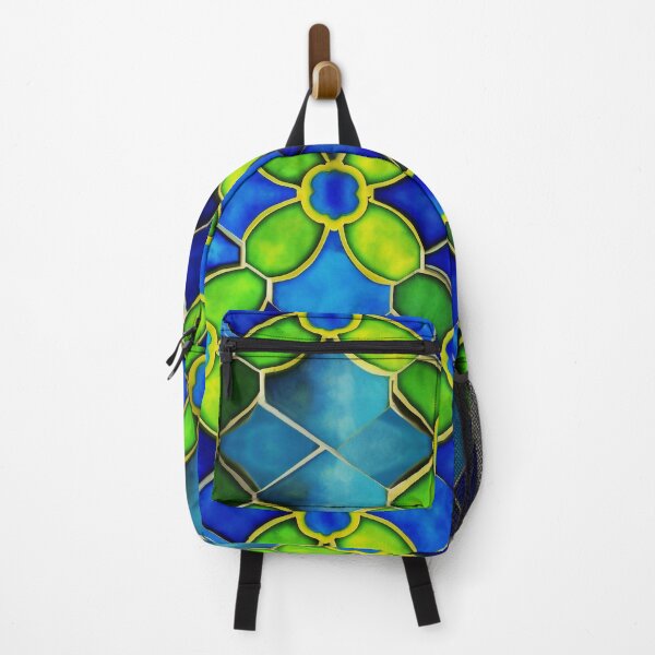 Item preview, Decorative Moroccan Aqua Tile Pattern | Lime Green & Electric Blue designed and sold by RazorDezign.