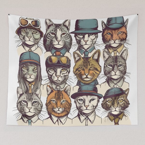 Item preview, Meowster of Hipsterdom designed and sold by FunkyTeesGalore.