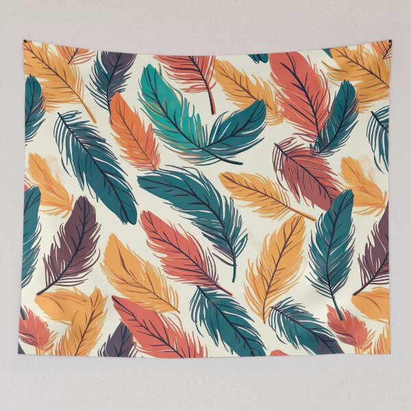 Item preview, Feathery Delight: Seamless Feathers Pattern designed and sold by EVA4designs.