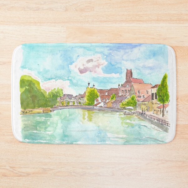 Item preview, Landshut at the Isar river view from the Lände towards Hl Geist designed and sold by artshop77.