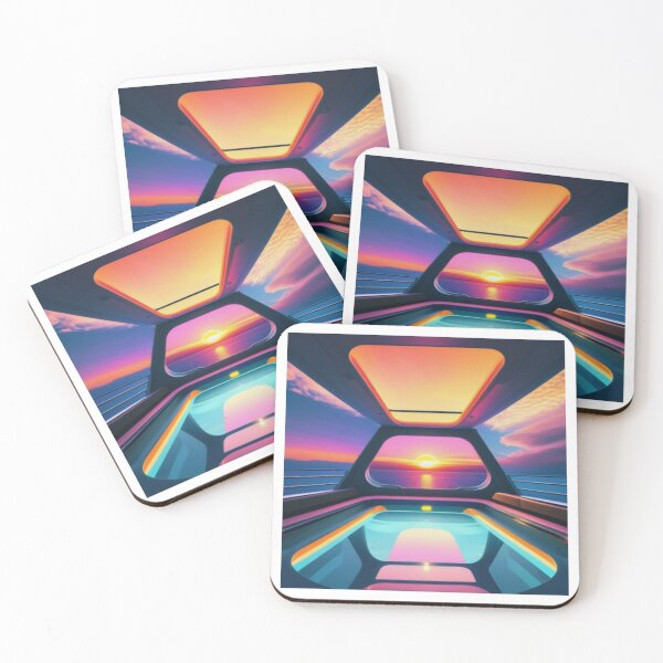 Item preview, A colorful sunset inside a spaceship built for swimming designed and sold by ac-virtualshop.