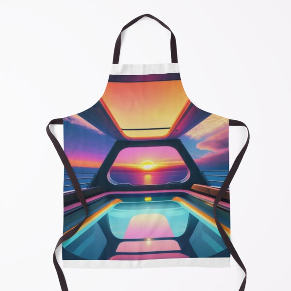 Item preview, A colorful sunset inside a spaceship built for swimming designed and sold by ac-virtualshop.